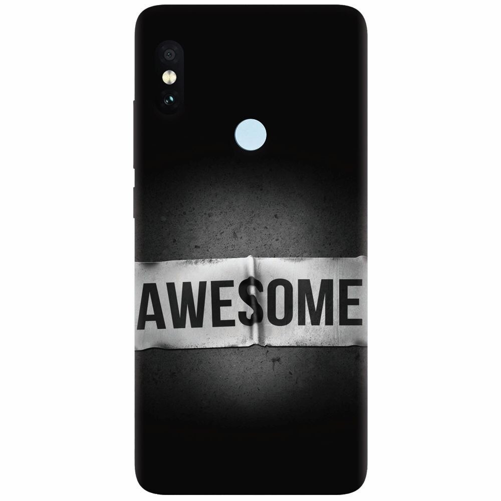 Husa silicon pentru Xiaomi Mi 8 SE, Awesome Label Dark